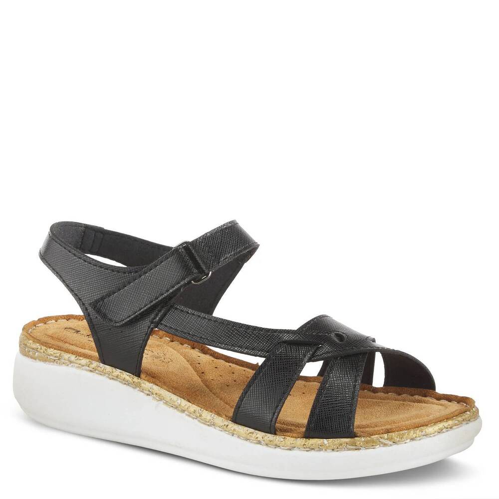 NEW FLEXUS women's chambria sandal in black